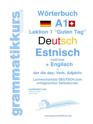 cover image of Wörterbuch Deutsch--Estnisch--Englisch  Niveau A1